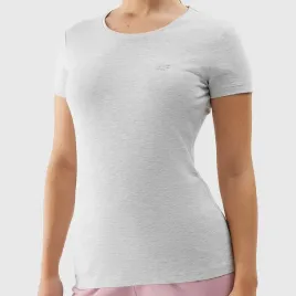 koszulka-damska-4f-szary-t-shirt-sportowy-bawelniany-slim-fit-trening-m