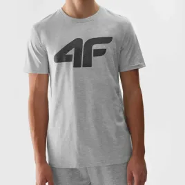 koszulka-meska-4f-t-shirt-szary-jasny-sportowy-logo-regular-bawelna-xxl