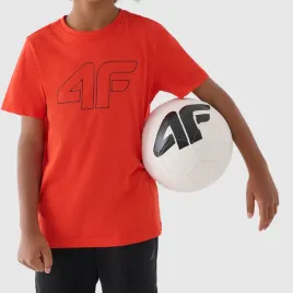 koszulka-chlopieca-4f-t-shirt-pomaranczowy-bawelniany-z-logiem-sportowy-158