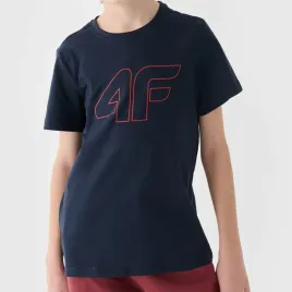 koszulka-chlopieca-4f-t-shirt-granatowy-bawelniany-z-logiem-sportowy-152