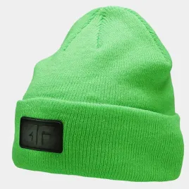 czapka-zimowa-4f-chlopieca-dziecieca-zielona-neon-dwuwarstwowa-onesize