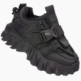 buty-damskie-czarne-sneakersy-ocieplane-sportowe-gruba-podeszwa-modne-36