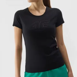 koszulka-damska-4f-czarny-t-shirt-sportowy-slim-fit-bawelna-duze-logo-4f-s