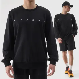 bluza-meska-4f-czarna-bez-kaptura-sportowa-nierozpinana-luzna-bawelna-s