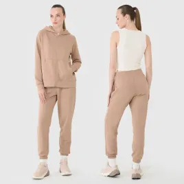 spodnie-dresowe-damskie-4f-joggery-dresy-modne-bezowe-4fwss25ttrof0993-xs