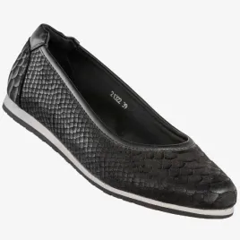 baleriny-damskie-ekoskora-buty-polbuty-wezowe-modne-lekkie-czarne-38