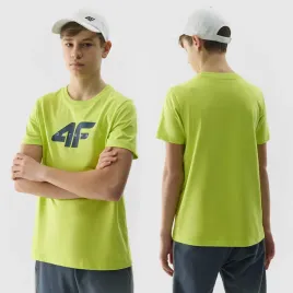 koszulka-chlopieca-4f-zolta-t-shirt-dzieciecy-sportowy-bawelniany-122