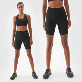 kolarki-damskie-4f-sportowe-legginsy-spodenki-basic-treningowe-czarne-m-l