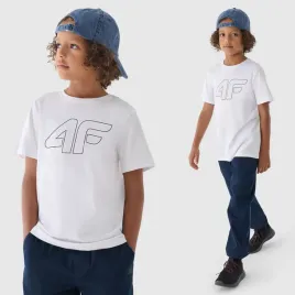 koszulka-chlopieca-4f-bialy-t-shirt-z-logo-bawelna-100percent-dziecieca-122