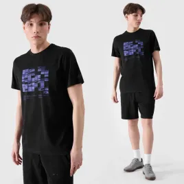 koszulka-meska-4f-czarny-t-shirt-sportowy-nadrukiem-100percent-bawelna-modny-xxl