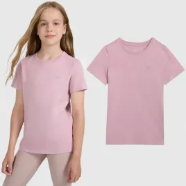 koszulka-dziewczeca-4f-t-shirt-bawelna-okragly-casual-dekolt-jasny-roz-122