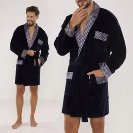szlafrok-meski-de-lafense-welurowy-do-kolan-elegancki-stylowy-granatowy-3xl