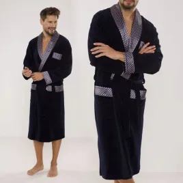 szlafrok-meski-de-lafense-welurowy-dlugi-elegancki-stylowy-granatowy-3xl