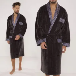 szlafrok-meski-de-lafense-welurowy-dlugi-elegancki-stylowy-grafitowy-xxl