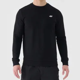 bluza-meska-4f-czarna-bez-kaptura-sportowa-nierozpinana-basic-luzna-s