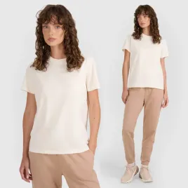 koszulka-damska-4f-t-shirt-regular-gladki-bawelna-klasyczny-basic-bezowy-xl
