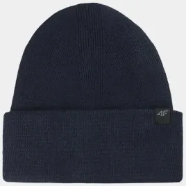 czapka-4f-zimowa-beanie-uniseks-sportowa-lekka-ciepla-granatowa-one-size
