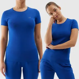 koszulka-damska-4f-niebieski-t-shirt-sportowy-bawelniany-basic-slim-fit-xs