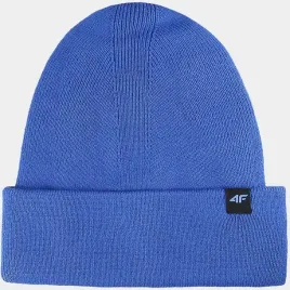 czapka-4f-zimowa-beanie-uniseks-sportowa-lekka-ciepla-niebieska-one-size