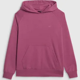 bluza-damska-4f-dresowa-sportowa-nierozpinana-z-kapturem-burgundowa-xs