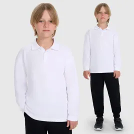 longsleeve-chlopiecy-4f-regular-koszulka-z-kolnierzykiem-polo-biala-140