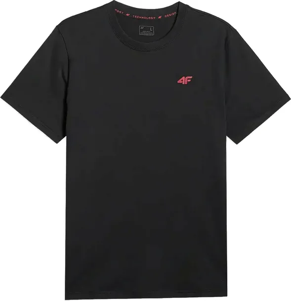 Koszulka Męska 4F T-shirt Basic Regular Bawełna Sportowa Casual Czarny 5XL