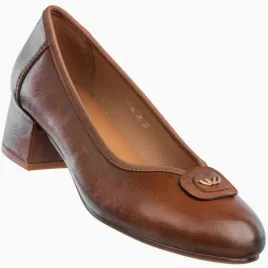 czolenka-damskie-ekoskora-buty-na-klocku-polbuty-stylowe-brazowe-38