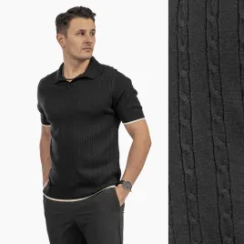koszulka-meska-polo-z-kolnierzykiem-dzianinowa-elegancka-czarna-l
