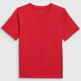 koszulka-chlopieca-4f-t-shirt-z-logo-sportowy-casual-bawelna-czerwony-158