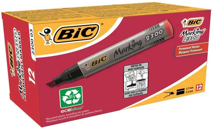 marker-permanentny-czerwony-bic-12-szt-waga-z-opakowaniem-0-1-kg