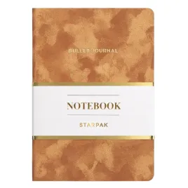 zamszowy-notes-a5-80-kartek-karmelowy-bullet-journal-starpak-pamietnik