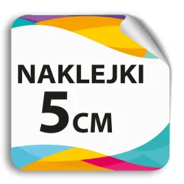 Zdjęcie produktu NAKLEJKI, ETYKIETY z własnym nadrukiem 5 cm 100szt