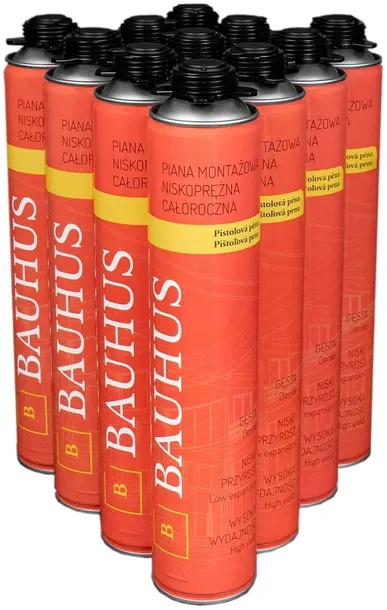 PIANKA PISTOLETOWA Piana niskoprężna całoroczna Montażowa 750ml Bauhus