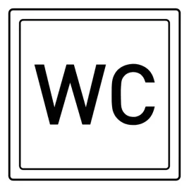 Zdjęcie produktu Naklejka na drzwi WC toaleta 100x100 mm 1 szt