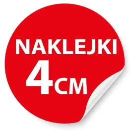 Zdjęcie produktu NAKLEJKI, ETYKIETY Z Własnym Logo kółka 4cm 100szt