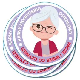 Zdjęcie produktu Naklejki karne OSIEDLOWY MONITORING BABCIA 50 szt