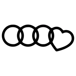 naklejka-na-samochod-wodoodporna-audi-love-serce