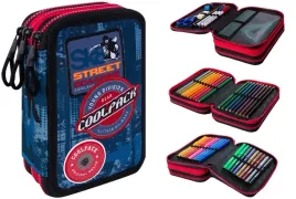 potrojny-piornik-szkolny-coolpack-jumper-3-z-wyposazeniem-blue-badges