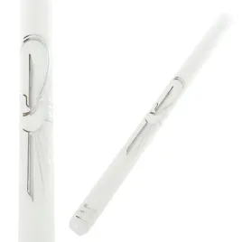 swieca-do-chrztu-biala-gladka-z-golebica-i-srebrnymi-promieniami