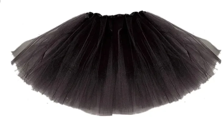SPÓDNICZKA TIUL tiulowa tutu 40 cm I CZARNA GĘSTA