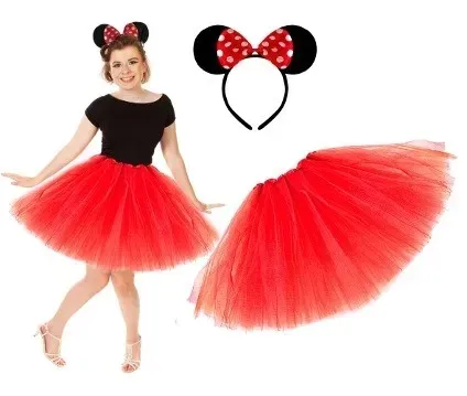 KOSTIUM MYSZKA MIKI MINNIE MINI 40CM CZERWONA  3warstwy