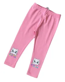rozowe-getry-dzieciece-z-kotkiem-legginsy-kotek