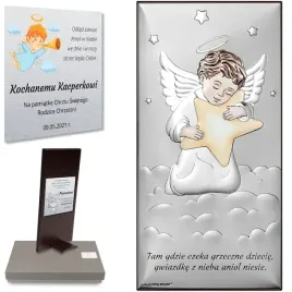 srebrny-obrazek-aniolek-z-gwiazda-kolorowy-na-chrzest-komunie-urodziny-z-gr