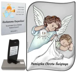 srebrny-obrazek-aniolek-pamiatka-chrztu-kolorowy-z-grawerem-6784s-c-145