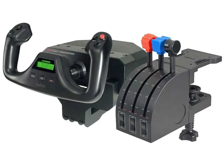 joystick-logitech-pro-flight-yoke-system-wolant-przepustnica-waga-z-opakowaniem-0-15-kg-lacznosc-przewodowa