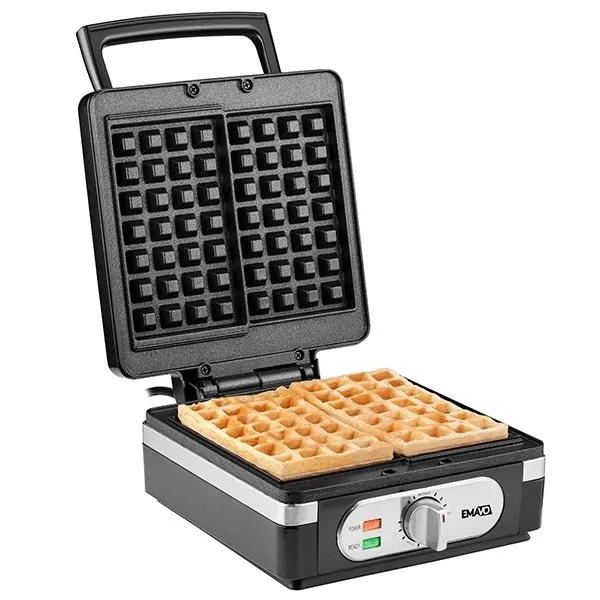 Gofrownica Emavo GOFROWNICA na 2 Chrupiące Gofry MOCNA 1400 W czarny
