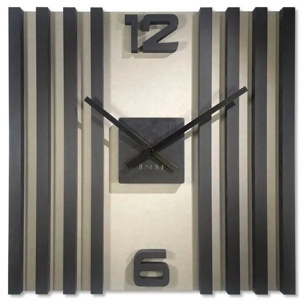 zegar-scienny-czarny-lamele-sq-60cm-stan-nowy