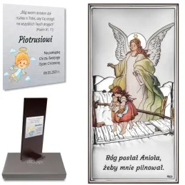 obrazek-srebrny-na-chrzest-aniol-stroz-na-kladce-z-dziecmi-kolorowy-na-pami