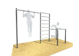 drazek-ogrodowy-do-podciagania-z-poreczami-i-drabinka-ocynk-street-workout