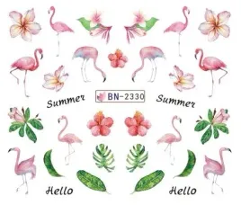 naklejki-wodne-na-paznokcie-flamingi-kwiaty-q81